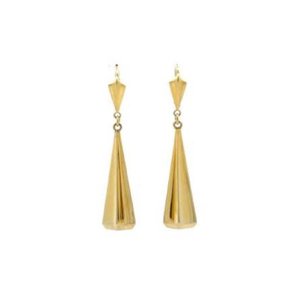 Gold Drop Teardrop Dangle Earrings - Gold